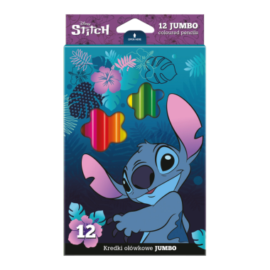 Trojhranné pastelky Colorino Stitch Jumbo 12ks