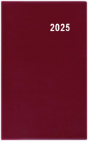 Diář 2025 čtrnáctidenní Gustav-PVC bordó