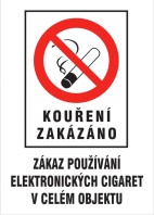 Samolepka Kouření zakázáno A4